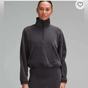 Lululemon Brushed Softstreme Half Zip in black
